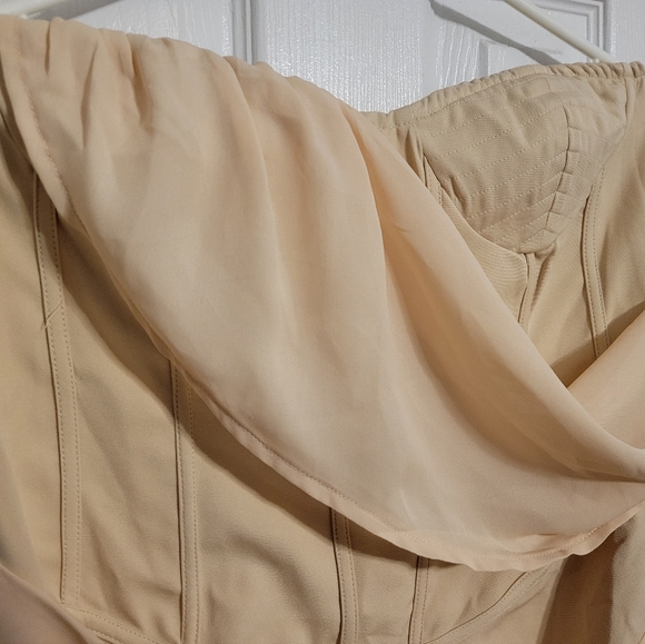 PLT Chiffon drape bodycon dress - Picture 3 of 6